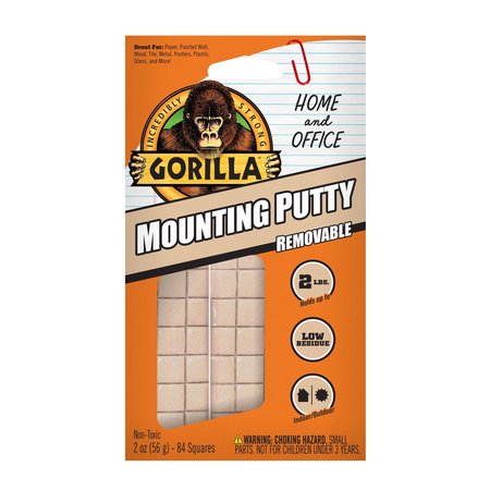 Gorilla Glue Home and Office High Strength Synthetic Rubber Mounting Putty 2 oz 102745